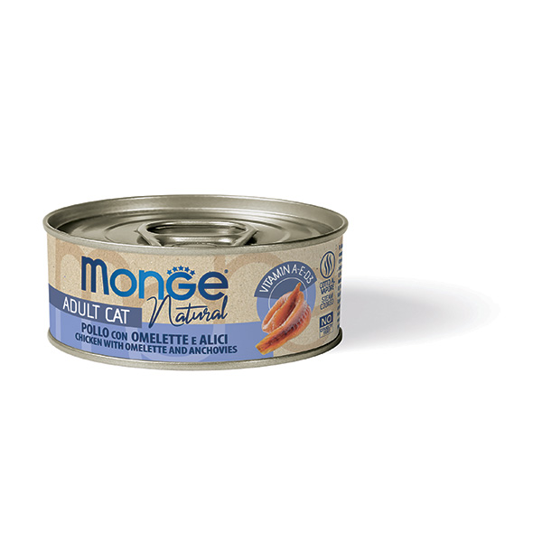 Monge Natural pollo con omelette e alici