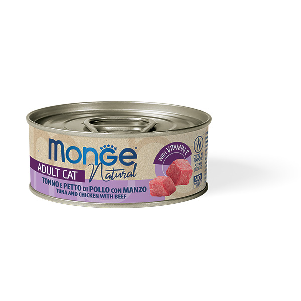 Monge natural tonno e petto di pollo con manzo