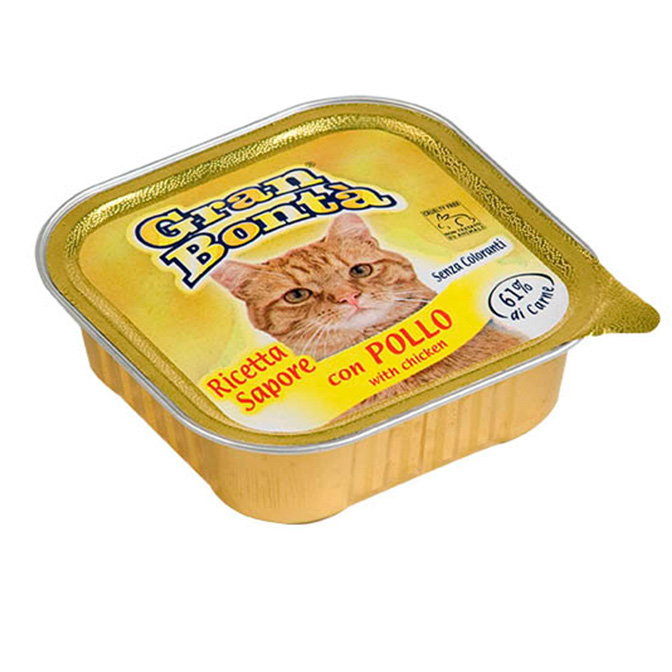 gran bonta gatto umido pate con pollo