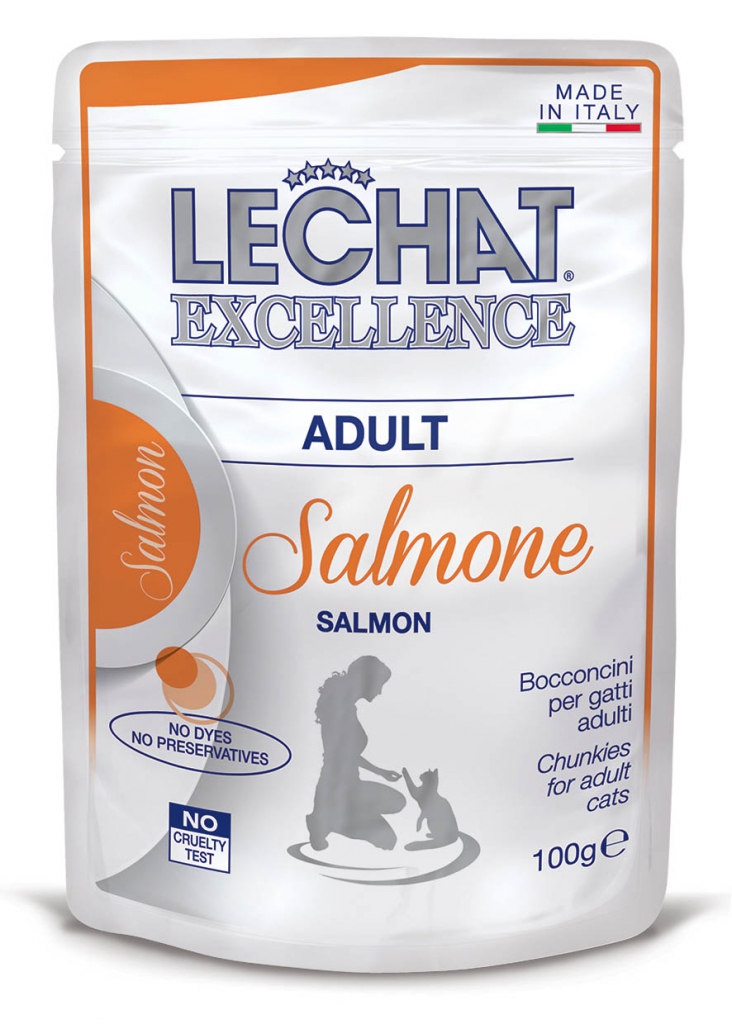 lechat excellence gatto umido bocconcini bocconcini con salmone
