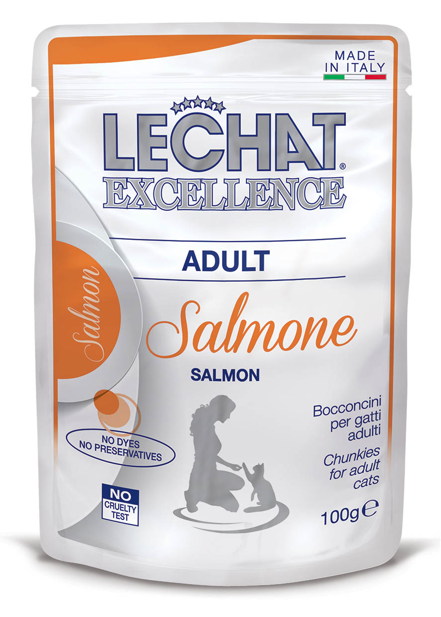 lechat excellence gatto umido bocconcini bocconcini con salmone