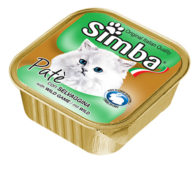simba gatto umido pate con selvaggina