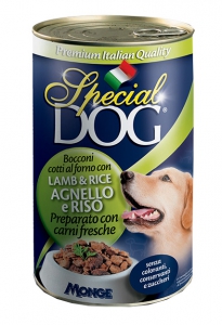 special dog cane umido bocconi con agnello e riso