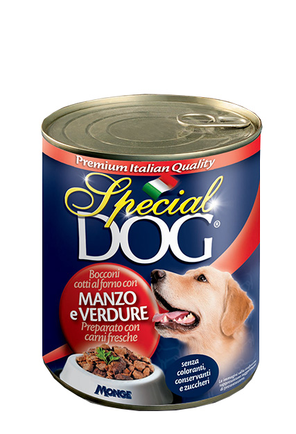 special dog cane umido bocconi con manzo e verdure