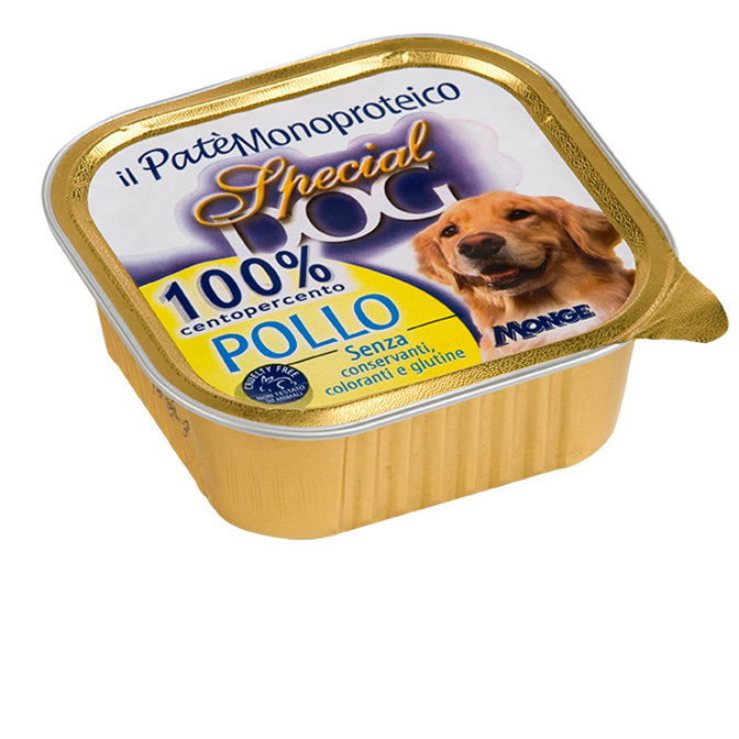 special dog cane umido monoproteico pate con pollo