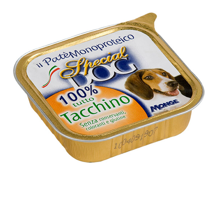 special dog cane umido monoproteico pate con tacchino