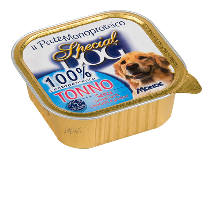 special dog cane umido monoproteico pate con tonno