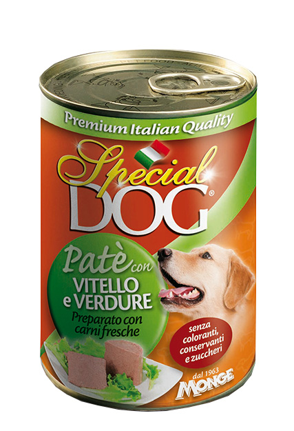 special dog cane umido pate con vitello e verdure