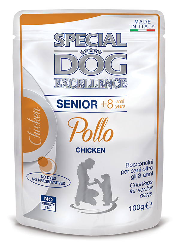 special dog excellence cane umido buste bocconcini con pollo senior