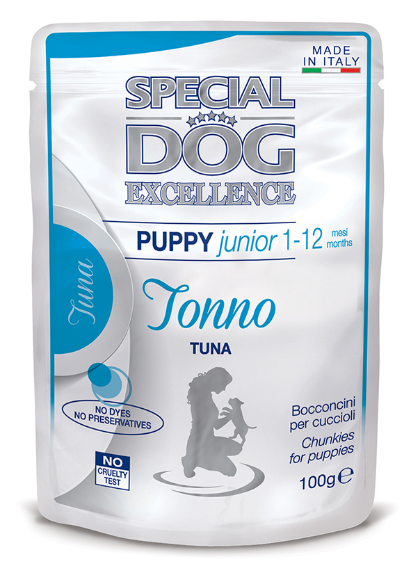 special dog excellence cane umido buste bocconcini con tonno puppy e junior