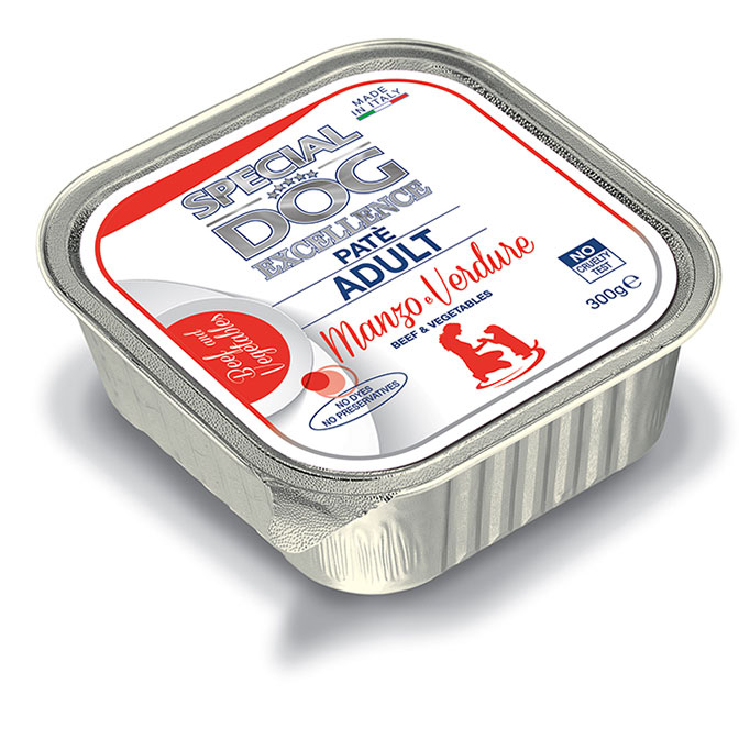 special dog excellence cane umido pate pate con manzo e verdure adult