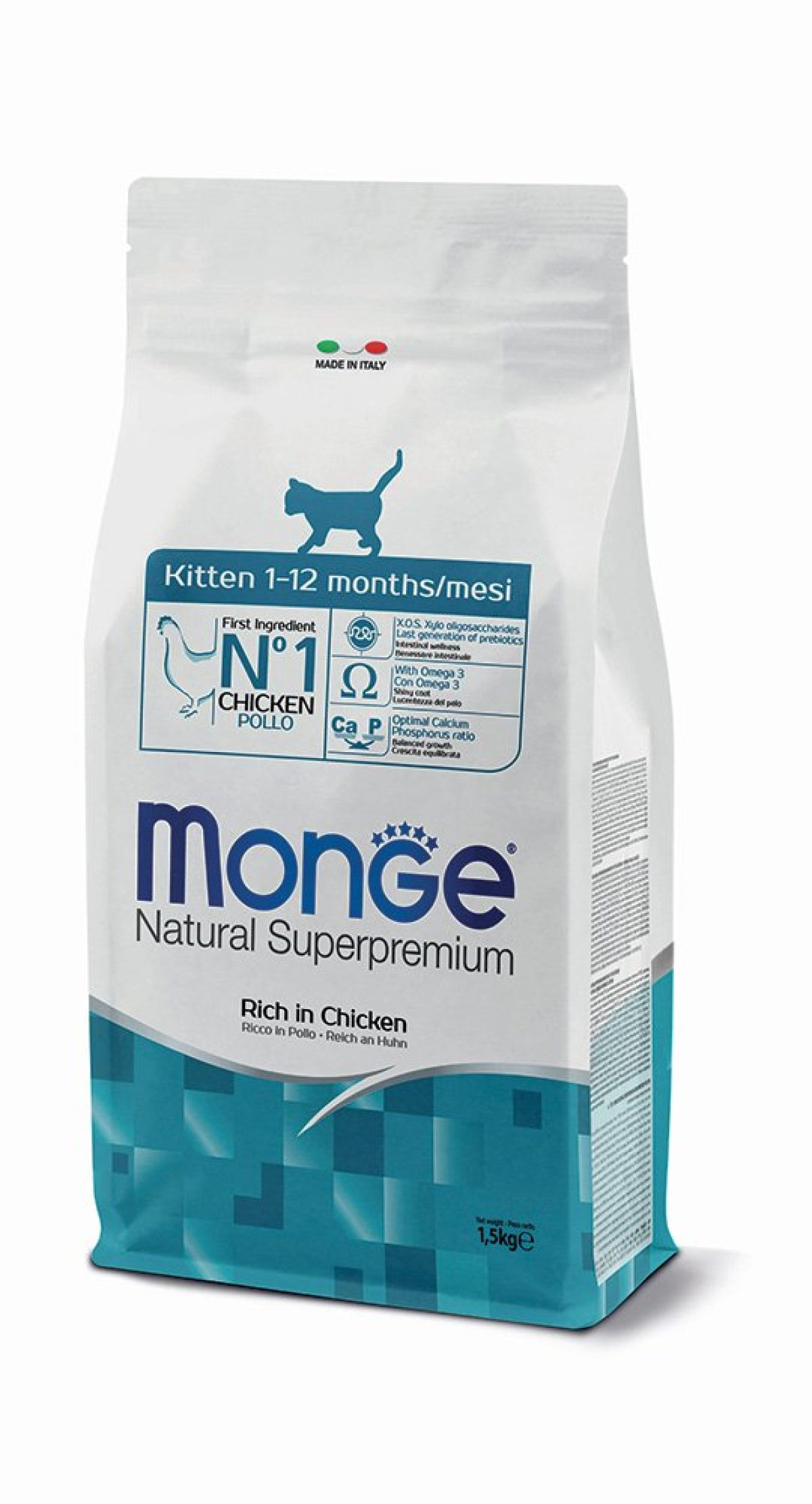 Monge Kitten ドライフード 10Kg Monge Natural Superpremium Kitten Rich in Chicken - Monge.it