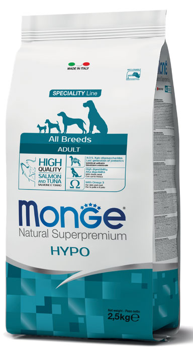 Monge Natural Superpremium All Breeds Adult Hypo with Salmon and Tuna Monge