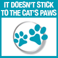 It doesn't stick to the cat's paws