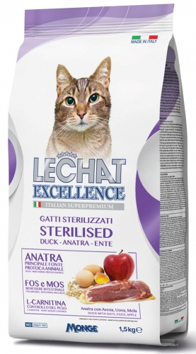 lechat_excellence_gatto_secco_croccantini_sterilised_anatra