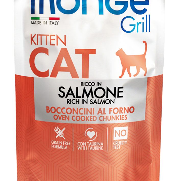 Monge Kitten ドライフード 10Kg Monge Grill Kitten Cat Chunkies in Jelly Rich in Salmon - Monge.it