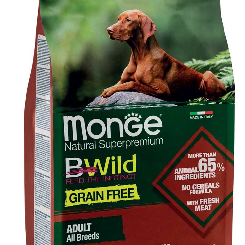Monge B-Wild Grain Free 2kg、400g×4 monge_cane_umido_bwild_bocconi