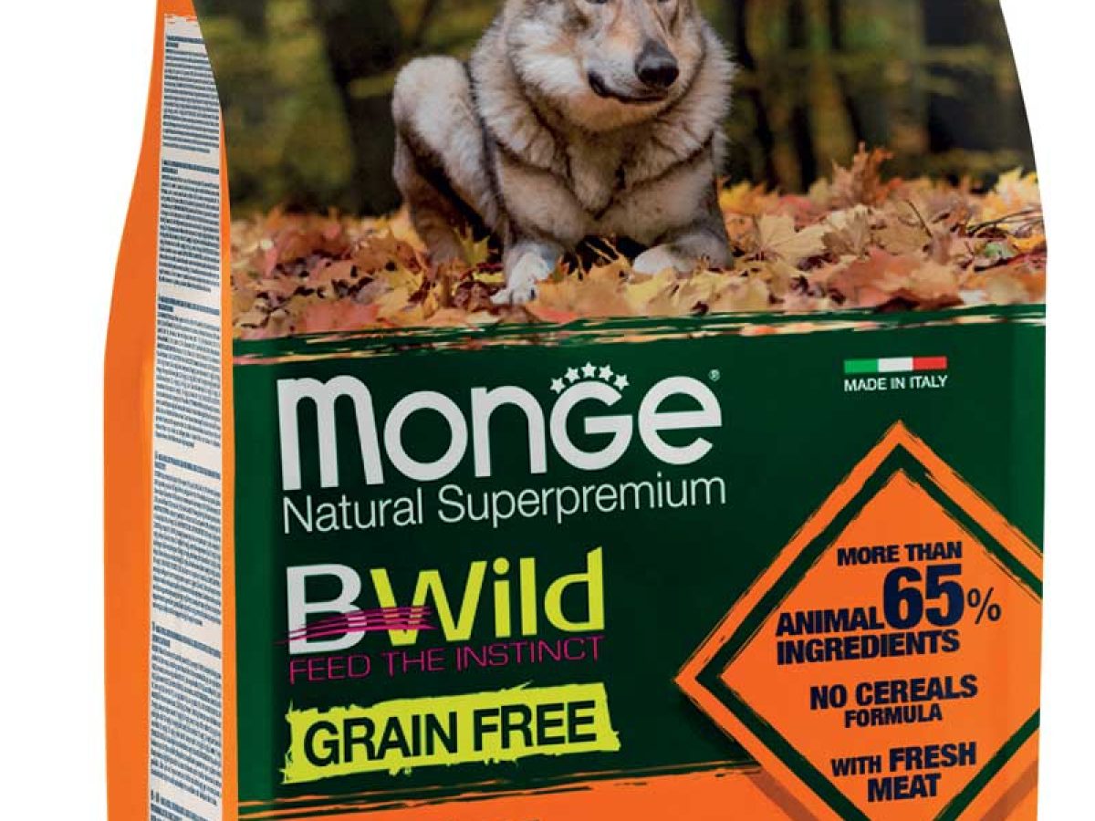 Monge BWild Low Grain アンチョビ 2kg×2 Monge Bwild Low Grain All Breeds Adult Dog Wild Boar - Monge.it