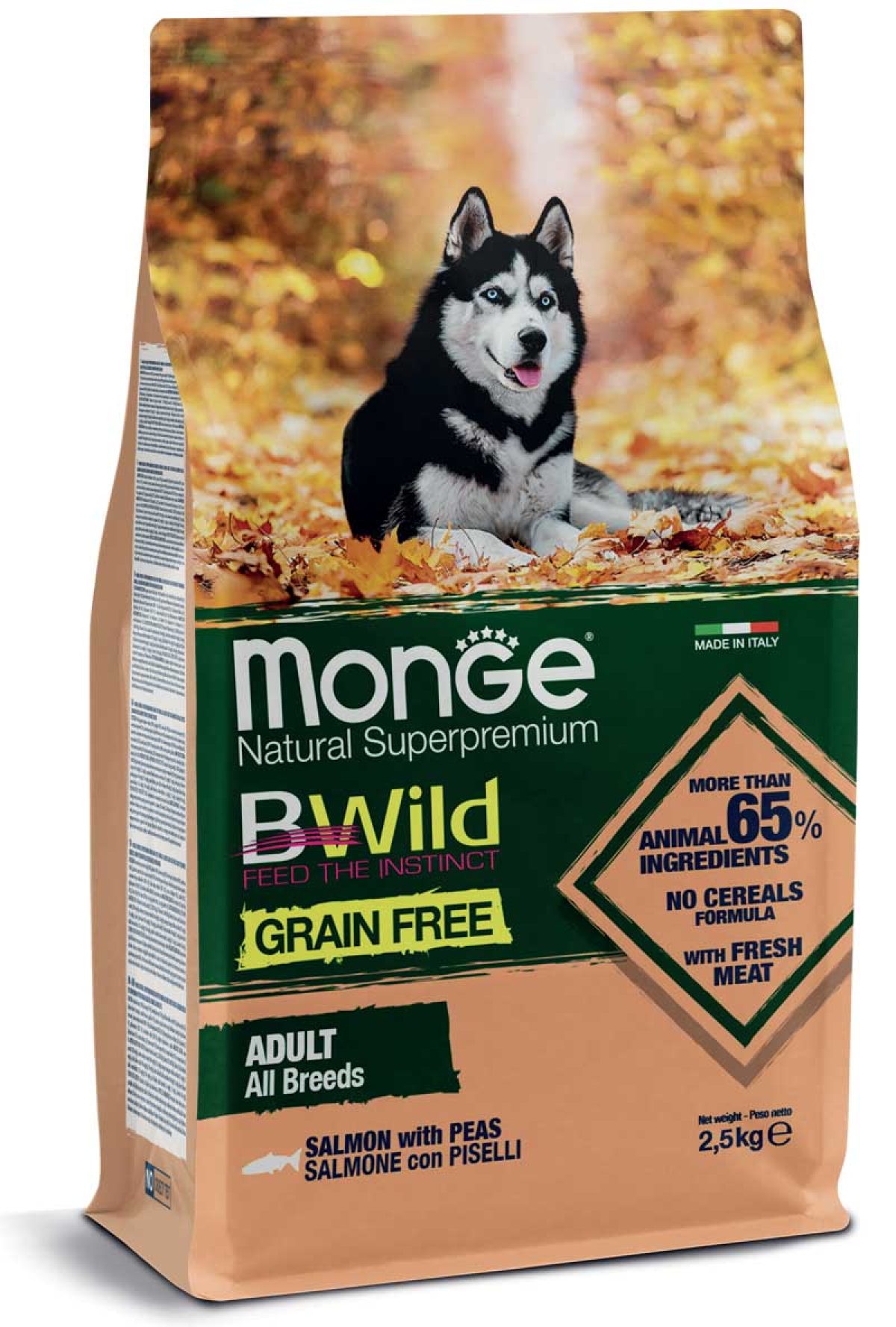 Monge Natural SuperPremium Grain Free Formula All Breeds Adult Dog