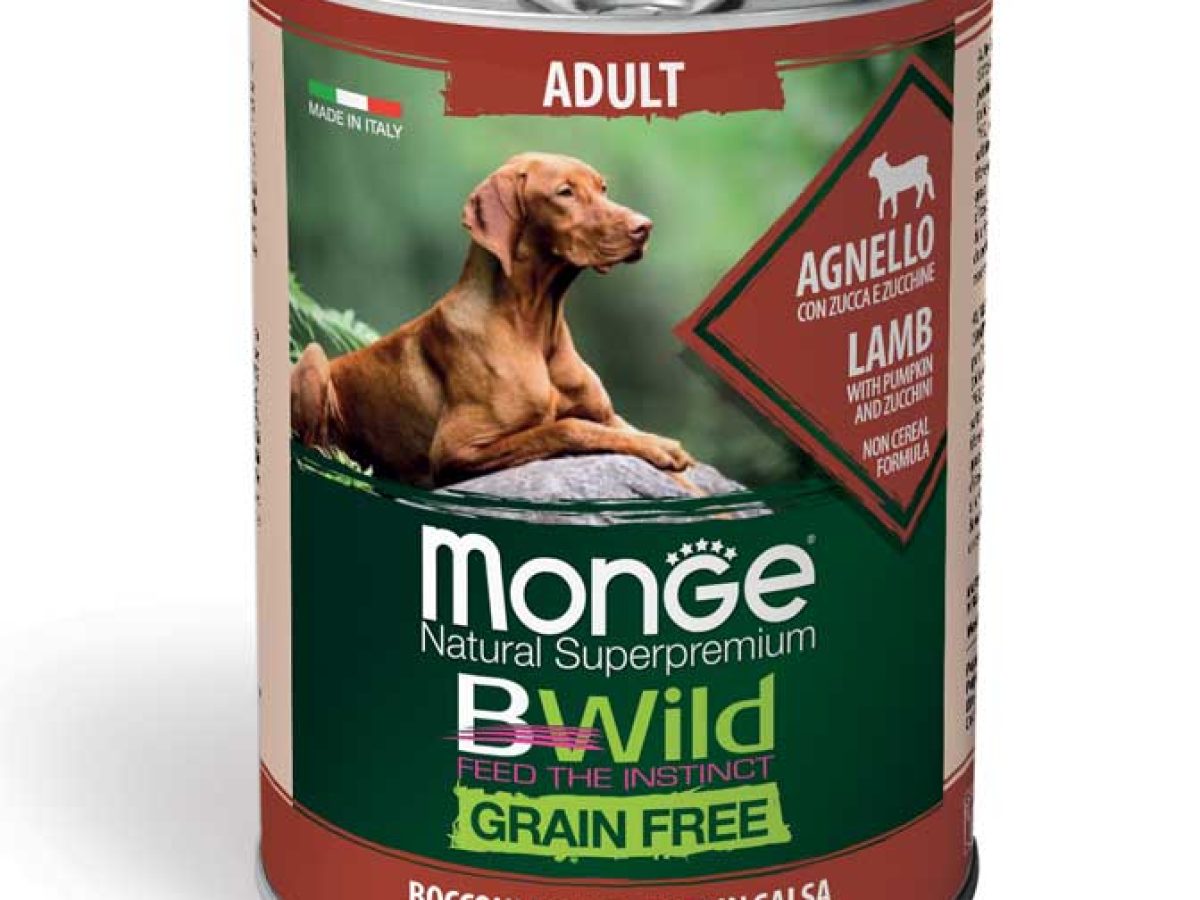 Monge B-Wild Grain Free 2kg、400g×4 monge_cane_umido_bwild_bocconi