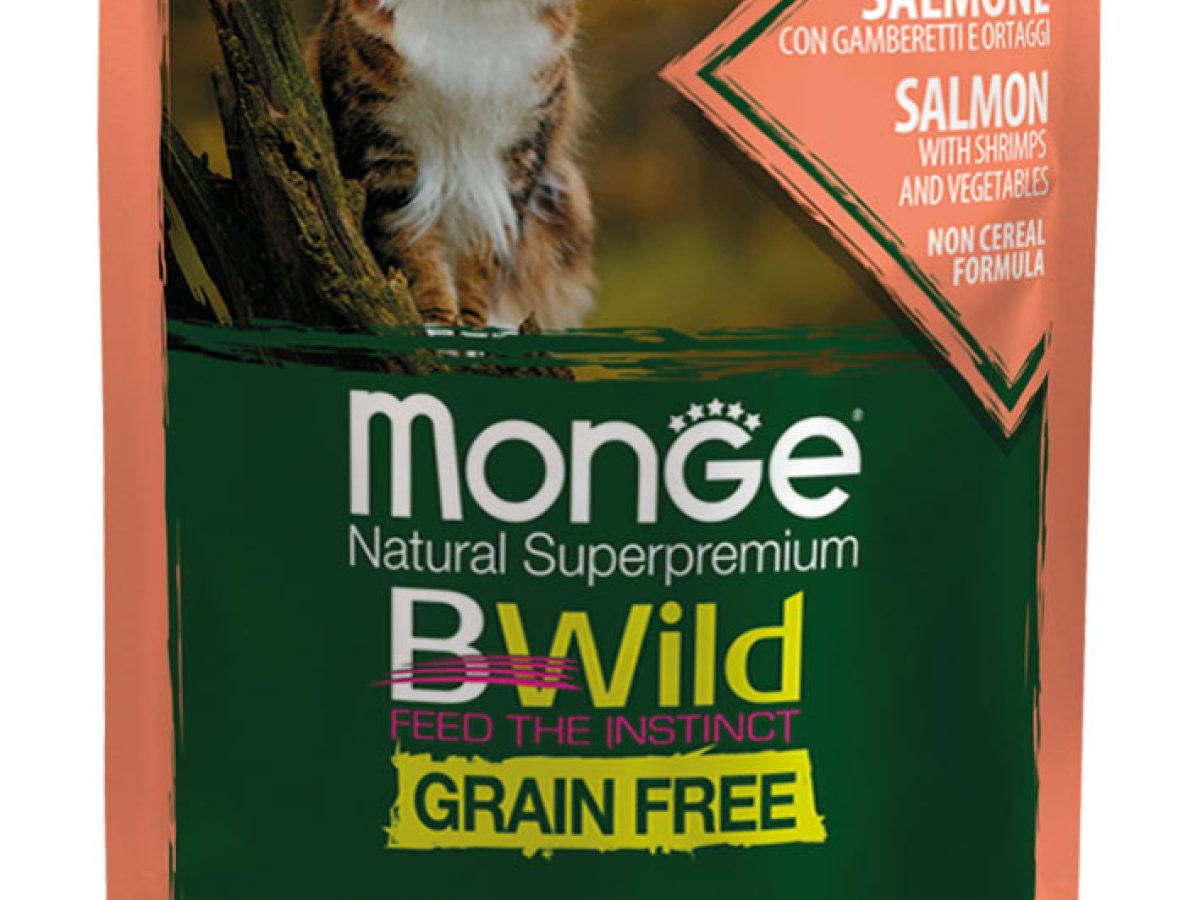 Monge B-Wild グレインフリー サーモン 2kgx2＋400g Monge Natural Super Premium Bwild Grain Free Formula Sterilised