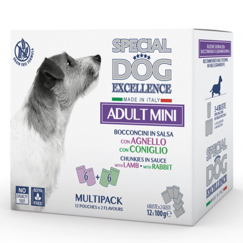 special_dog_excellence_cane_umido_buste_multipack_buste_adult_mini_agnello_coniglio