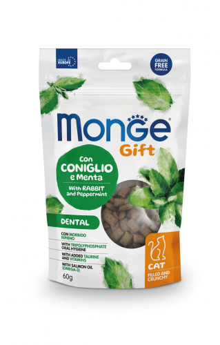 Monge Gift Dental Adult with Rabbit and Peppermint Filled and Crunchy ...