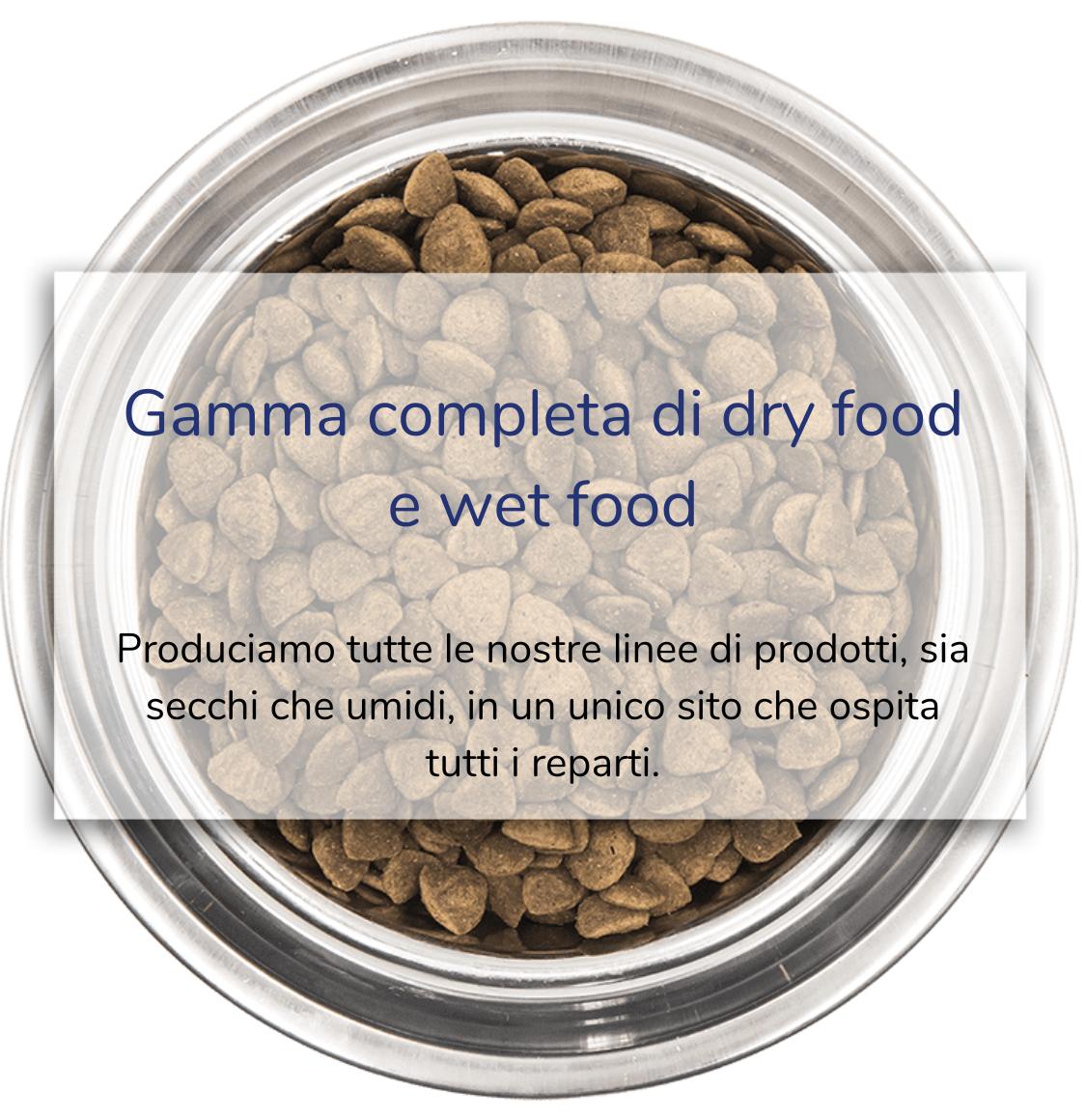 Gamma completa di dry food e wet food
