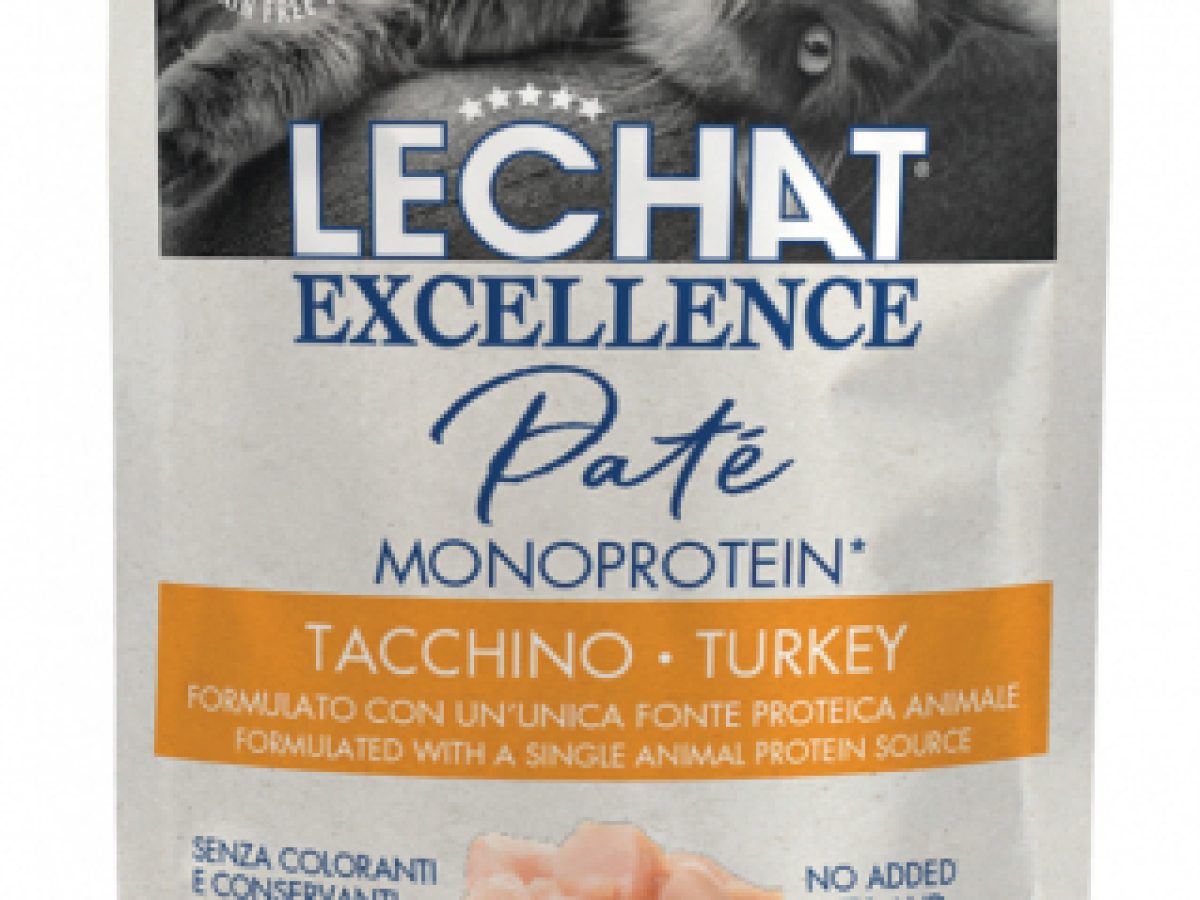 MONGE LeChat Excellence Paté Manzo Sterilised – 12 Bustine Da 85 G, Monoproteico, Senza Cereali, Made In Italy